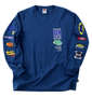 BEN DAVIS スポンサードエンブレム長袖Tシャツ ダークブルー: