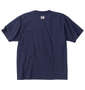 FUN for modemdesign オジサンワンポイント刺繍胸ポケット付半袖Tシャツ ネイビー: バックスタイル