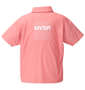 MOVESPORT SUNSCREENミニ鹿の子バックロゴ半袖ポロシャツ レッド杢: バックスタイル