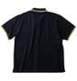 Mc.S.P 鹿の子ラインリブ衿半袖ポロシャツ ブラック: バックスタイル