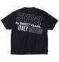 SY32 by SWEET YEARS バックスラッシュビッグロゴ半袖Tシャツ ブラック: バックスタイル