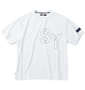 SY32 by SWEET YEARS ステンシルロゴ半袖Tシャツ ホワイト×グレー: