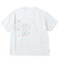 SY32 by SWEET YEARS ステンシルロゴ半袖Tシャツ ホワイト×グレー: バックスタイル