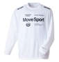 MOVESPORT ドライメッシュオーセンティックロゴ長袖Tシャツ ホワイト