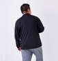MOVESPORT ドライメッシュオーセンティックロゴ長袖Tシャツ ブラック: