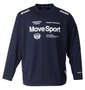 MOVESPORT ドライメッシュオーセンティックロゴ長袖Tシャツ ネイビー