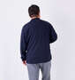 MOVESPORT ドライメッシュオーセンティックロゴ長袖Tシャツ ネイビー: