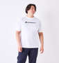 Phiten RAKUシャツロゴ入り半袖Tシャツ ホワイト×ブラック: 身長：182cm/バスト：123cm/着用サイズ：3L
