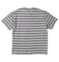 Mc.S.P オーガニックコットンボーダークルーネック半袖Tシャツ グレー杢: バックスタイル