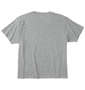 Mc.S.P オーガニックコットンミジンボーダーVネック半袖Tシャツ グレー: バックスタイル