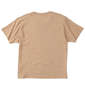 Mc.S.P オーガニックコットンミジンボーダーVネック半袖Tシャツ ベージュ: バックスタイル