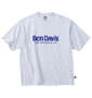 BEN DAVIS フロッキーロゴ半袖Tシャツ オートミール: フロントスタイル