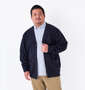 POLO BCS スムースポンチカーディガン ネイビー: 身長：176.5cm/バスト：118cm/着用サイズ：3L