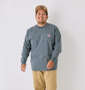 BEN DAVIS ピスポケット付長袖Tシャツ グレー: 身長：178cm/バスト：120cm/着用サイズ：3L