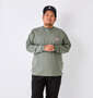 BEN DAVIS ピスポケット付長袖Tシャツ カーキ: 身長:178cm/バスト:120cm/着用サイズ:3L