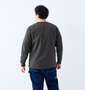 BEN DAVIS ピスポケット付長袖Tシャツ チャコール: