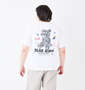 Bear Aura T/Cホログラムプリント半袖Tシャツ ホワイト: 身長：182cm/バスト：123cm/着用サイズ：3L