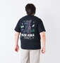 Bear Aura T/Cホログラムプリント半袖Tシャツ ブラック: 身長：182cm/バスト：123cm/着用サイズ：3L