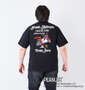 FLAGSTAFF×PEANUTS スヌーピーコラボ半袖Tシャツ ブラック: 身長：182cm/バスト：123cm/着用サイズ：3L