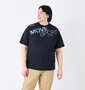 MOVESPORT ビッグロゴ半袖Tシャツ ネイビー: 身長：182cm/バスト：123cm/着用サイズ：3L