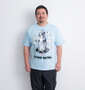 PSYCHO NATION サイコ×寝田ルネ メイド半袖Tシャツ サックス: 身長：176.5cm/バスト：118cm/着用サイズ：3L