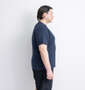 Mc.S.P オーガニックコットンクルーネック半袖Tシャツ ネイビー杢: