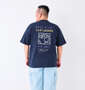 (What it isNt) 天竺プリント半袖Tシャツ ネイビー: 身長:178cm/バスト:120cm/着用サイズ:3L