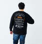 Norton 天竺長袖Tシャツ ブラック: 身長:182cm/バスト:123cm/着用サイズ:3L