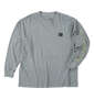 OCEAN PACIFIC 天竺ヴィンテージバイオウォッシュ長袖Tシャツ カーキグレー