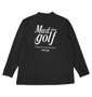 adidas golf バックグラフィック長袖モックネックシャツ ブラック