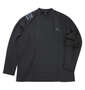 adidas golf COLD.RDYスリーストライプ長袖モックネックシャツ ブラック