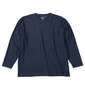 Mc.S.P オーガニックコットンクルーネック長袖Tシャツ ネイビー杢