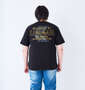 KARL KANI 天竺半袖Tシャツ ブラック: 身長:182cm/バスト:123cm/着用サイズ:3L