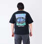 BRONZE AGE プリント半袖Tシャツ ブラック: 身長：182cm/バスト：123cm/着用サイズ：3L