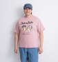 PeKo&PoKo 天竺半袖Tシャツ スモークピンク: 身長：182cm/バスト：123cm/着用サイズ：3L