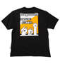 うさぎゅーん! プリント半袖Tシャツ ブラック