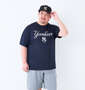 Fanatics MLBフロントワードロゴ半袖Tシャツ ネイビー: 身長：176.5cm/バスト：118cm/着用サイズ：3L