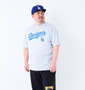 Fanatics MLBフロントワードロゴ半袖Tシャツ グレー: 身長：176.5cm/バスト：118cm/着用サイズ：3L