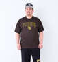 Fanatics MLBフロントワードロゴ半袖Tシャツ ブラウン: 身長：176.5cm/バスト：118cm/着用サイズ：3L