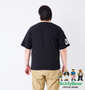 Teddy Bear 天竺プリント半袖Tシャツ ブラック: