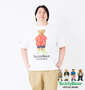 Teddy Bear 天竺プリント半袖Tシャツ オフホワイト: 身長：182cm/バスト：123cm/着用サイズ：3L