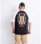 YOIDORE チベタンラグラン半袖Tシャツ ブラック: 身長:178cm/バスト:120cm/着用サイズ:3L