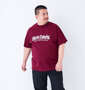 BEN DAVIS 80sデザイン半袖Tシャツ ワイン: 身長：176.5cm/バスト：118cm/着用サイズ：3L