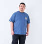 BEN DAVIS オーバーラップデザイン半袖Tシャツ ブルーグレー: