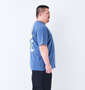 BEN DAVIS オーバーラップデザイン半袖Tシャツ ブルーグレー: