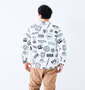 SY32 by SWEET YEARS グラフィックパターン長袖Tシャツ ホワイトシンボル: