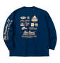 BEN DAVIS スポンサードプリント長袖Tシャツ コバルトブルー