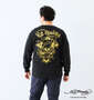 Ed Hardy 天竺プリント長袖Tシャツ ブラック×ゴールド: 身長：182cm/バスト：123cm/着用サイズ：3L