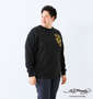 Ed Hardy 天竺プリント長袖Tシャツ ブラック×ゴールド: