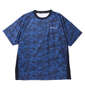 Phiten DRY総柄半袖Tシャツ ネイビー